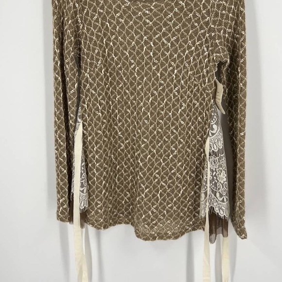 ALTAR’D STATE || Loose Knit Lace Sweater w/ Side Ties - SZ Small *NWOT* - Picture 8 of 9